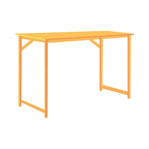 Sárga asztal ikon, színes design — Stock Vector