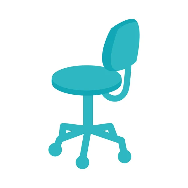 Blauer Schreibtischstuhl, buntes Design — Stockvektor