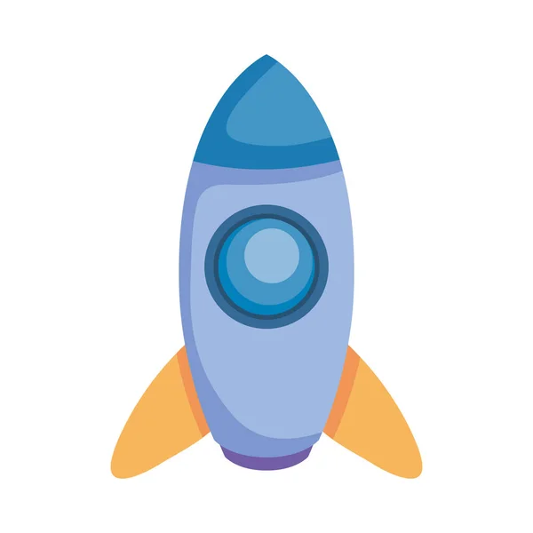 Uzay roket simgesi, renkli tasarım — Stok Vektör
