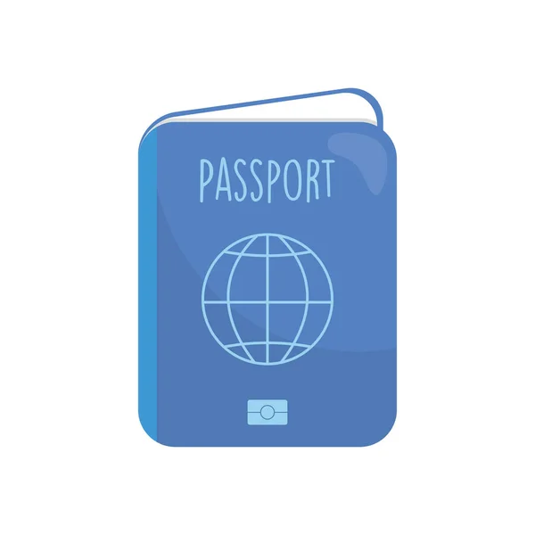 Pasaporte documento icono, diseño colorido — Vector de stock