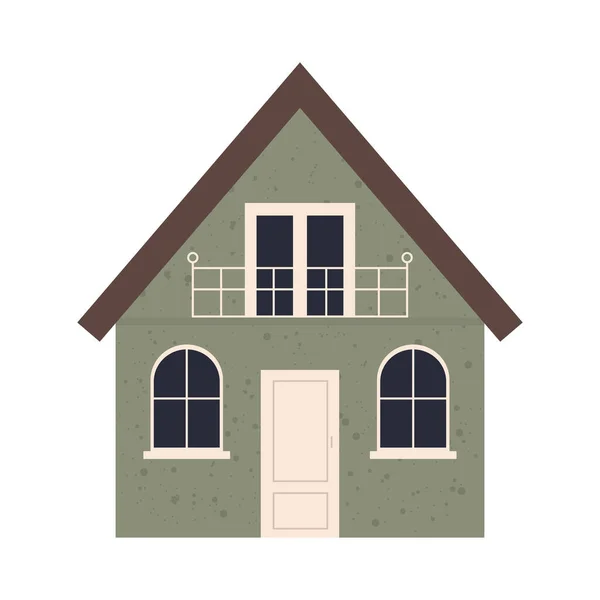 Pequeno ícone clássico da casa, design colorido —  Vetores de Stock