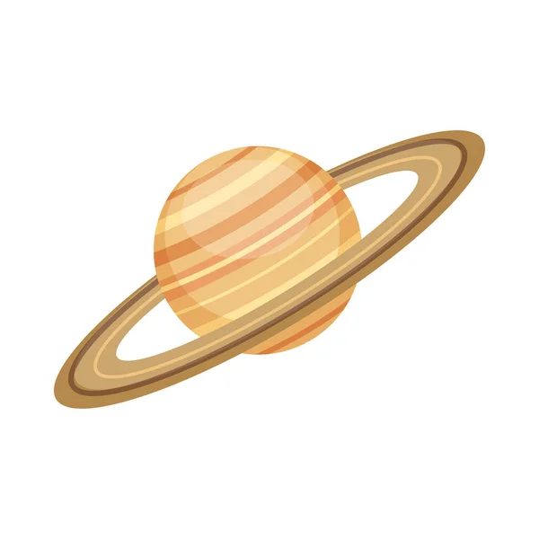 Saturn planetă pictogramă, design colorat — Vector de stoc