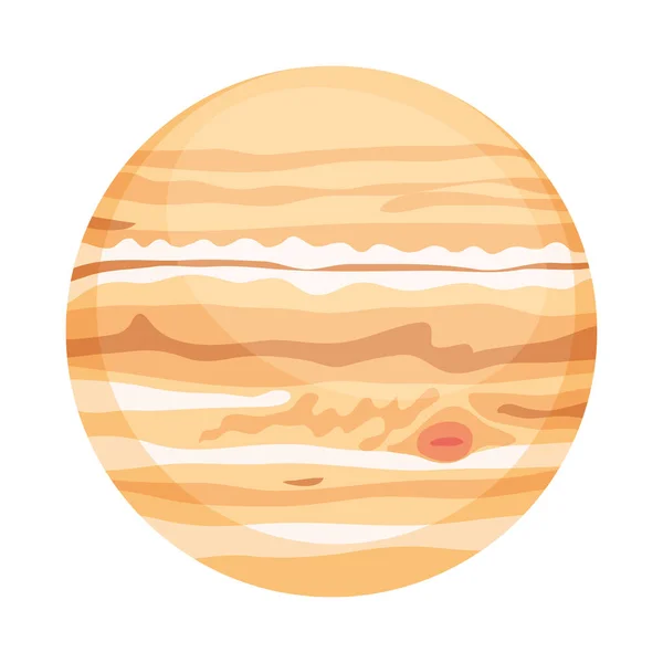 Júpiter ícone planeta, design colorido — Vetor de Stock