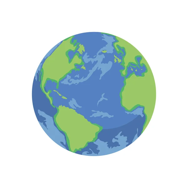 Planeta tierra icono, diseño colorido — Archivo Imágenes Vectoriales