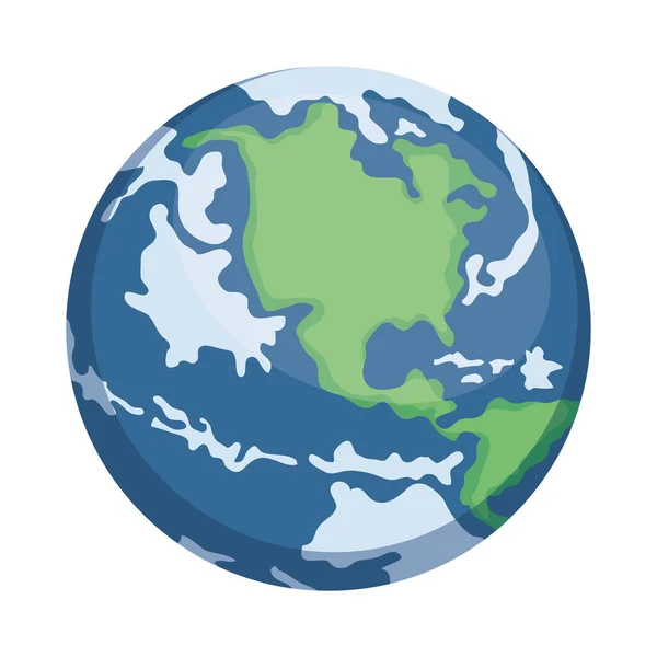 Jord planet ikon, färgglad design — Stock vektor