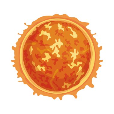 uzay güneş simgesi, renkli tasarım