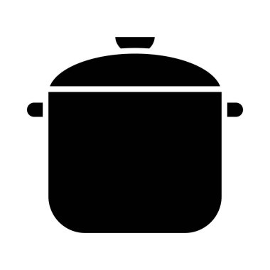 yemek tenceresi simgesi, siluet tarzı