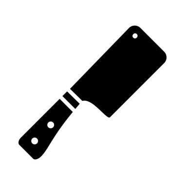 Mutfak elemanları tasarımı, satır bıçağı simgesi, siluet tarzı