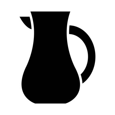 Mutfak elemanları tasarımı, sürahi simgesi, siluet biçimi