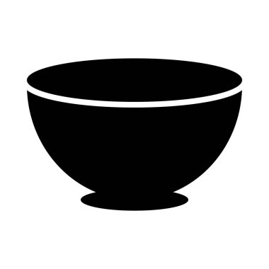 Mutfak elemanları tasarımı, karıştırma kase simgesi, siluet tarzı