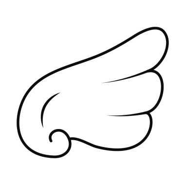 beyaz kanat simgesi, renkli tasarım