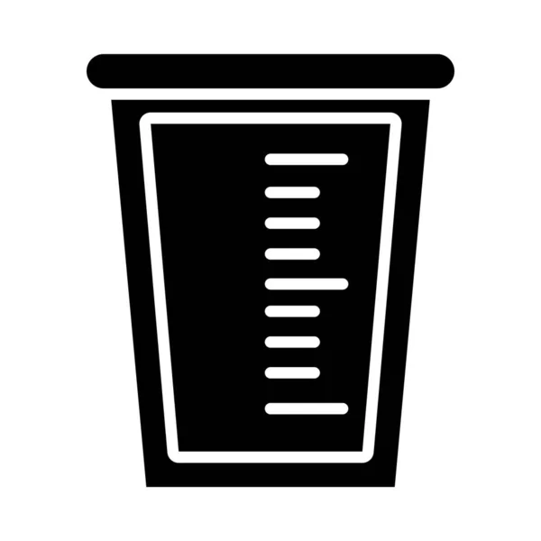 Ícone copo de medição, estilo silhueta —  Vetores de Stock