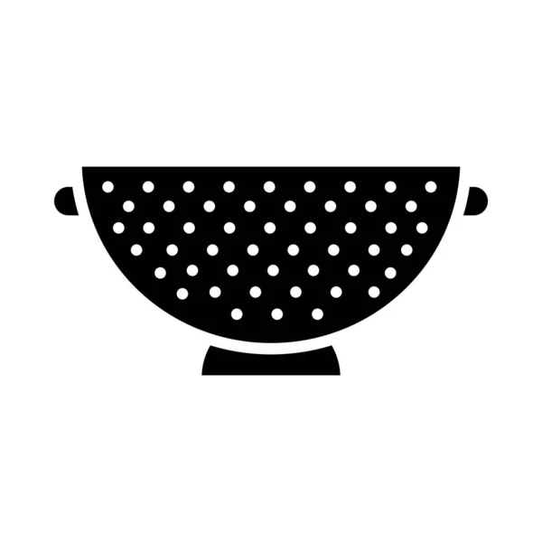 Projeto dos elementos da cozinha, ícone do colader, estilo da silhueta —  Vetores de Stock