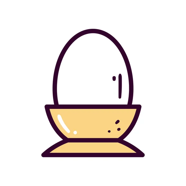 Egg line and fill style icon vector design — Stock Vector