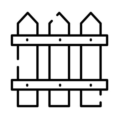 Ahşap çit simgesi, yarım çizgi biçimi