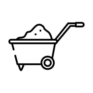 el arabası araç simgesi, yarım satır biçimi