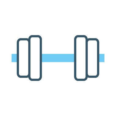 Spor salonu dambılları simgesi, satır biçimi