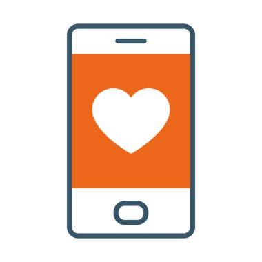 ekranda kalp simgesi olan akıllı telefon, satır biçimi