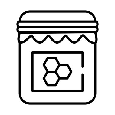 bal kavanozu şişe simgesi, yarım çizgi stili