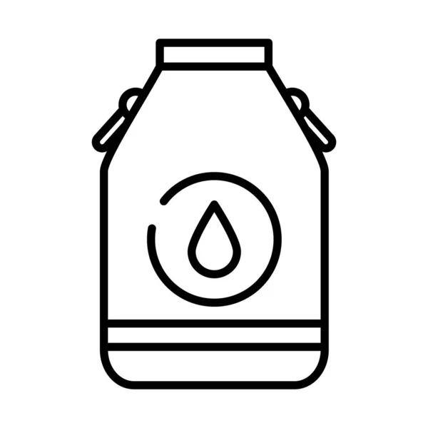 Icona lattina di latte, mezzo stile linea — Vettoriale Stock