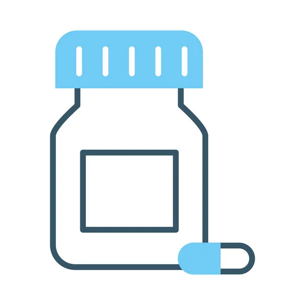 Icono de la botella médica, estilo de línea — Archivo Imágenes Vectoriales