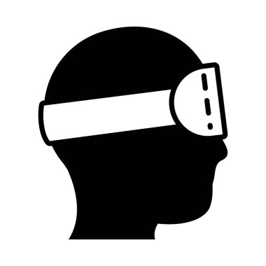 artırılmış gerçeklik tasarımı, vr gözlük simgesi, satır biçimi