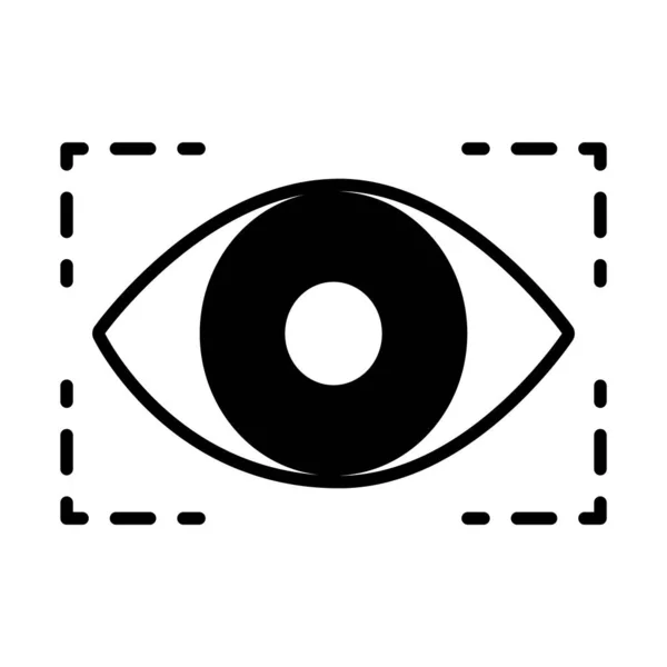 Icono del ojo de realidad aumentada, estilo de línea — Archivo Imágenes Vectoriales