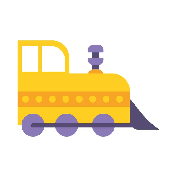 Train toy icon, flat style — Stock Vector