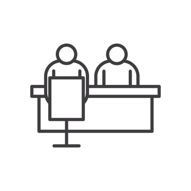 İş adamları masa başı vektör tasarımında avatarlar