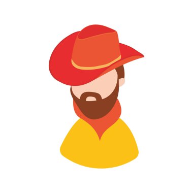 Vahşi batı kovboy adam vektör tasarımı