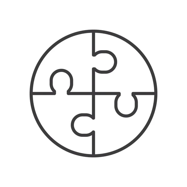 Puzzle círculo icono vector diseño — Vector de stock