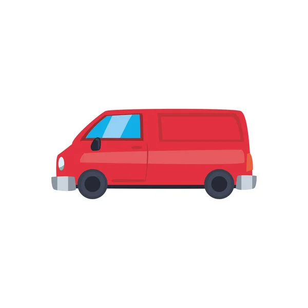 Diseño vectorial icono coche rojo y furgoneta — Vector de stock