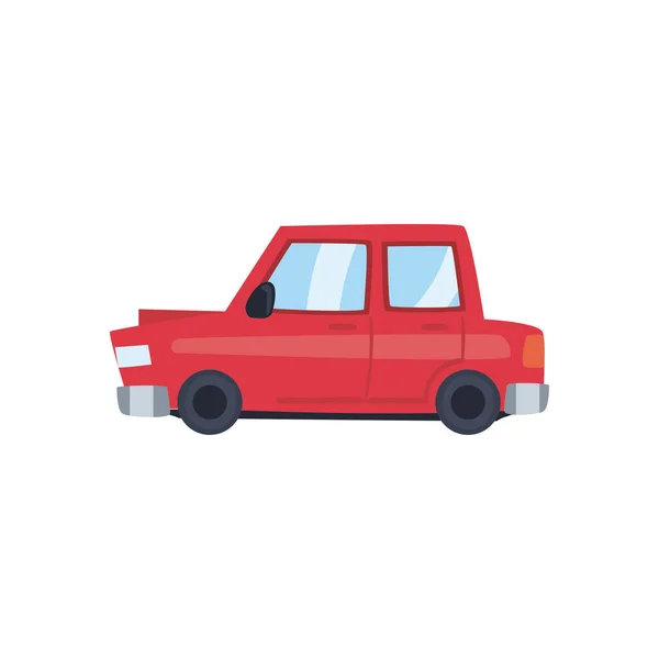 Rood auto pictogram geïsoleerde vector ontwerp — Stockvector