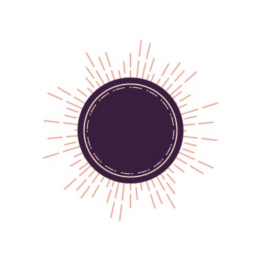 Çizgi vektör tasarımlı klasik mavi mühür