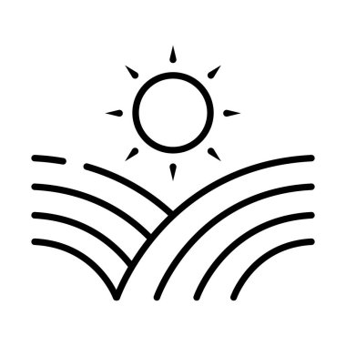 gökkuşağı ve güneş simgesi, yarım çizgi biçimi