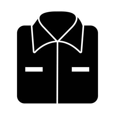 Katlanmış gömlek simgesi, siluet biçimi