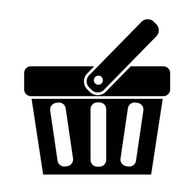 Alışveriş sepeti simgesi, siluet tarzı