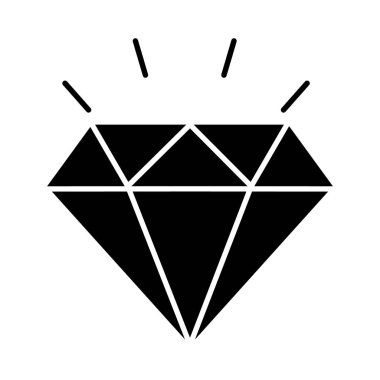 Elmas mücevher simgesi, siluet tarzı