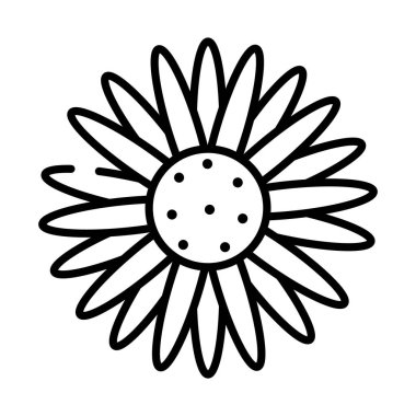 ayçiçeği simgesi, yarım çizgi biçimi