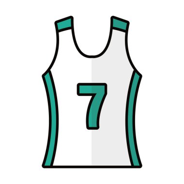 Basketbol forması simgesi, satır ve dolgu stili