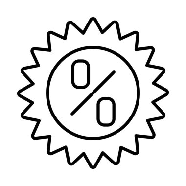 İndirim mühür simgesi, satır biçimi