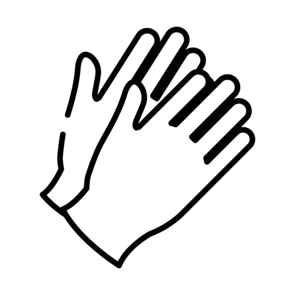 Ikona rukou, styl poloviny řádku — Stockový vektor