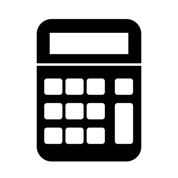 Calcolatrice icona immagine, stile silhouette — Vettoriale Stock