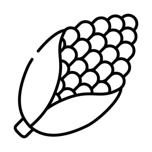 Ikona kukurydzy, styl pół linii — Wektor stockowy