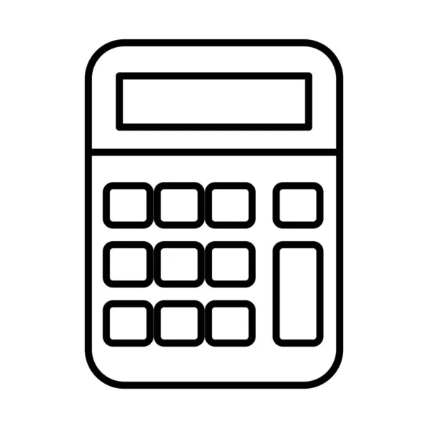 Изображение значка калькулятора, стиль линии — стоковый вектор