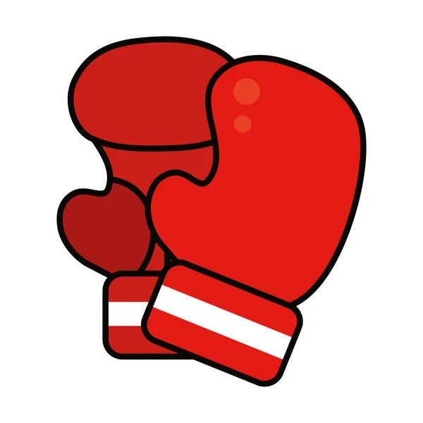 Ikona rękawic bokserskich, linia i styl wypełnienia — Wektor stockowy