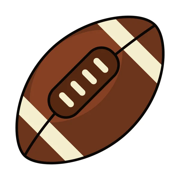 American Football Ball, Line und Fill Style — Stockvektor