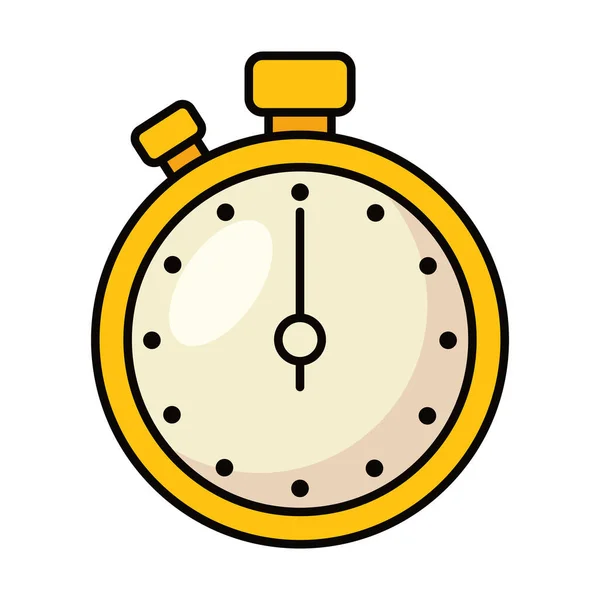 Chronometer-Symbolbild, Zeilen- und Füllstil — Stockvektor