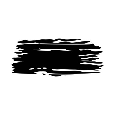 Siyah mürekkep fırçası darbesi çizimi, vektör illüstrasyonu