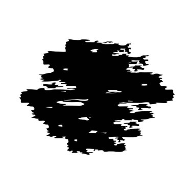 Çember şeklinde fırça darbesi simgesi, vektör illüstrasyonu